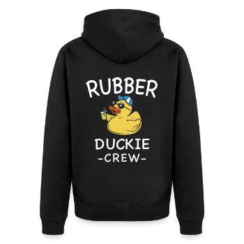 Canard en caoutchouc Canard jaune Équipage Baignade Canards Canards Canards - Veste à capuche bio Premium Unisexe - noir - Dos - Nico (187cm)