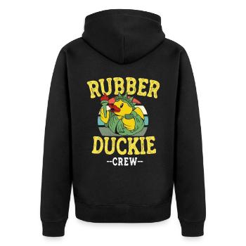 Canard en caoutchouc Canard jaune Équipage Baignade Canards Canards Canards - Veste à capuche bio Premium Unisexe - noir - Dos - Nico (187cm)