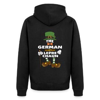 Le lutin allemand de la Saint-Patrick - Veste à capuche bio Premium Unisexe - noir - Dos - Nico (187cm)