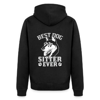 Meilleur gardien de chien jamais assis de chien - Veste à capuche bio Premium Unisexe - noir - Dos - Nico (187cm)