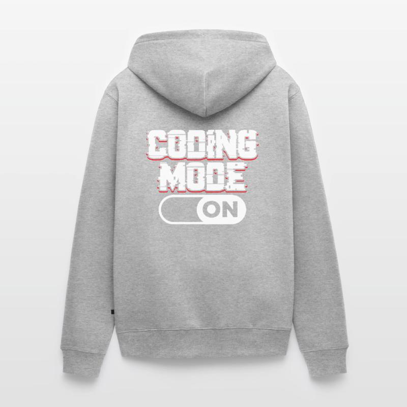 Programmiermodus Ein Coding Coder Programmierer Unisex Premium Bio Zip Hoodie