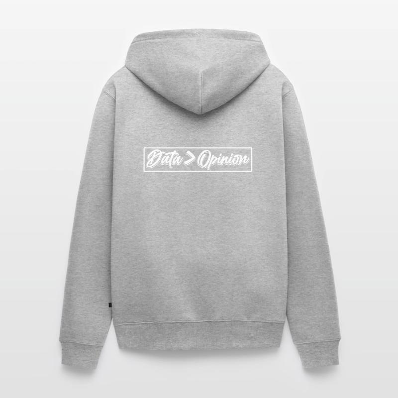 Data > Opinion Code Coder Coding Programmierer Unisex Premium Bio Zip Hoodie