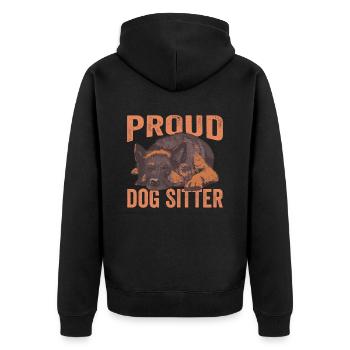 Proud Dog Sitter Dog Sitting Dog Sitting - Veste à capuche bio Premium Unisexe - noir - Dos - Nico (187cm)