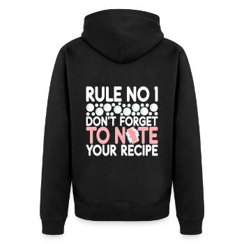Seifenmacher Seife Machen - Unisex Premium Bio Zip Hoodie - Schwarz - Hinten - Nico (187cm)