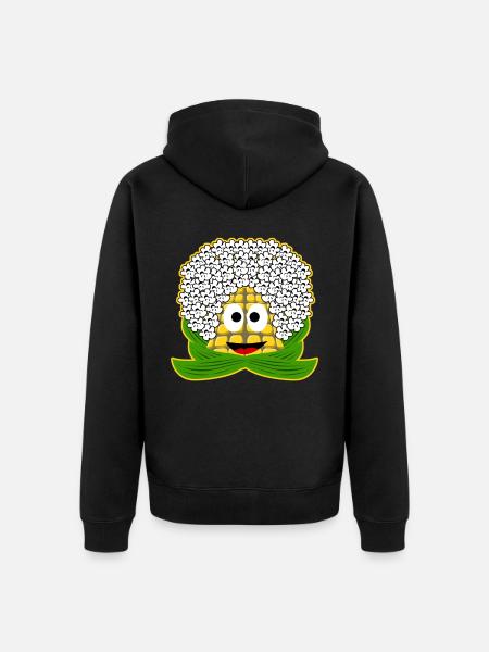 Maïs soufflé - Veste à capuche bio Premium Unisexe - noir
