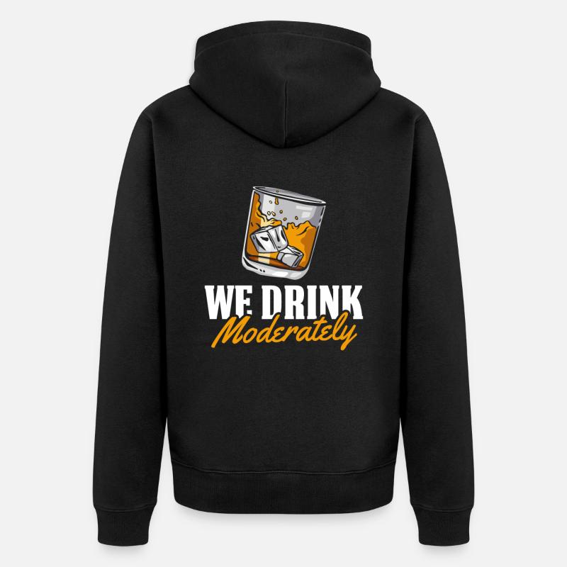 Whisky Whiskey Funny - Veste à capuche bio Premium Unisexe - noir
