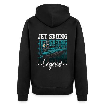 Jet Skiing Legend Sports nautiques Accélérateur Jet Skis - Veste à capuche bio Premium Unisexe - noir - Dos - Nico (187cm)