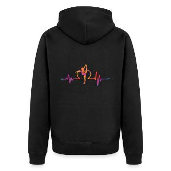 Tumbler Gymnast Girl Tumbler - Unisex Premium Organic Zip Hoodie - black - Back - Nico (187cm)