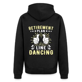Line Dancer Line Dancing - Unisex Premium Bio Zip Hoodie - Schwarz - Hinten - Nico (187cm)