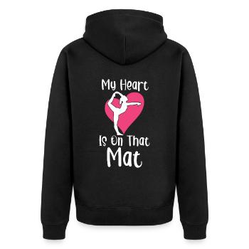 Tumbler Gymnast Girl Tumbler - Unisex Premium Organic Zip Hoodie - black - Back - Nico (187cm)