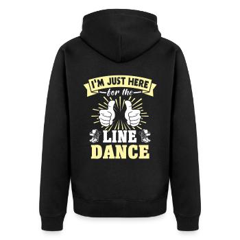 Line Dancer Line Dancing - Unisex Premium Bio Zip Hoodie - Schwarz - Hinten - Nico (187cm)