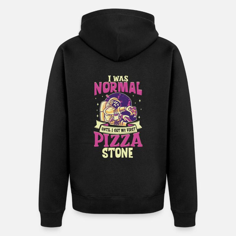 Pizza Stone - Pizza Baker - Veste à capuche bio Premium Unisexe - noir