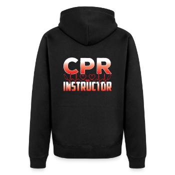 Erste Hilfe Kurs Leiter Sofortmaßnahmen Lehrer - Unisex Premium Bio Zip Hoodie - Schwarz - Hinten - Nico (187cm)