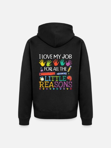 Educator Daycare Teacher Teaching - Unisex Premium Organic Zip Hoodie - black