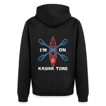 Kayak Je suis sur Kayak Temps Canoë Kayak Lover - Veste à capuche bio Premium Unisexe - noir - Dos - Nico (187cm)