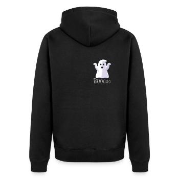 Joli costume fantôme d’Halloween - Veste à capuche bio Premium Unisexe - noir - Dos - Nico (187cm)