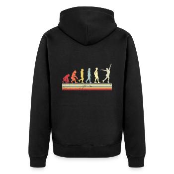 Eis Skating -Skater Eisschild Skate Girl - Unisex Premium Bio Zip Hoodie - Schwarz - Hinten - Nico (187cm)