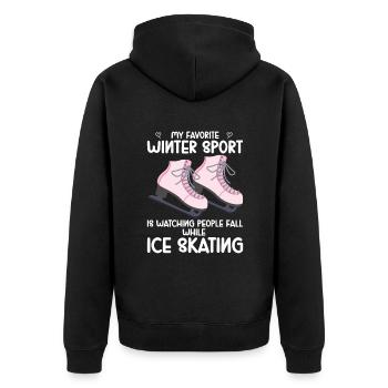 Patinage sur glace -Skater Ice Shield Skate Girl - Veste à capuche bio Premium Unisexe - noir - Dos - Nico (187cm)