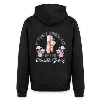 Ballet Dancer Dance Girl Ballerina - Unisex Premium Organic Zip Hoodie - black - Back - Nico (187cm)