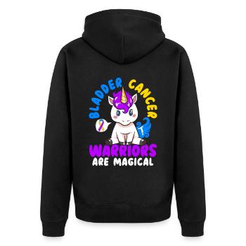 Les guerriers du cancer de la vessie sont magiques du cancer de la vessie - Veste à capuche bio Premium Unisexe - noir - Dos - Nico (187cm)