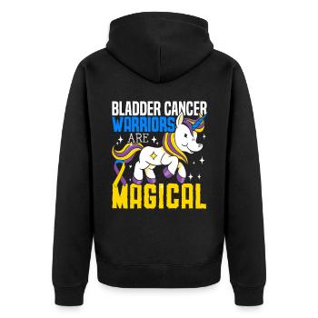 Les guerriers du cancer de la vessie sont magiques du cancer de la vessie - Veste à capuche bio Premium Unisexe - noir - Dos - Nico (187cm)