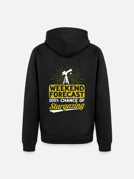 Stargazer Poison Cosmology Stargazing - Unisex Premium Organic Zip Hoodie - black