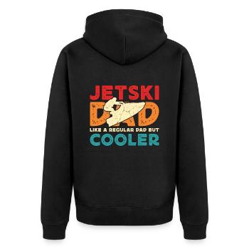 Jet Skiing Jetski Dad Like A Regular Water Sports - Unisex Premium Bio Zip Hoodie - Schwarz - Hinten - Nico (187cm)