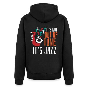 Musique jazz - Musiciens de jazz - Veste à capuche bio Premium Unisexe - noir - Dos - Nico (187cm)