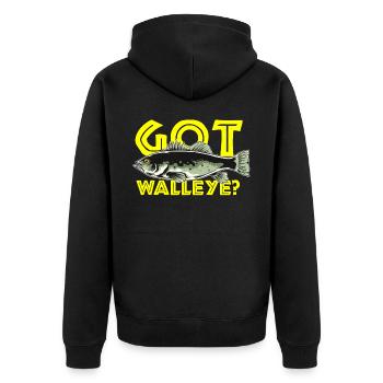 Pikeperch fishing, fish, perch, perch fishing - Unisex Premium Organic Zip Hoodie - black - Back - Nico (187cm)