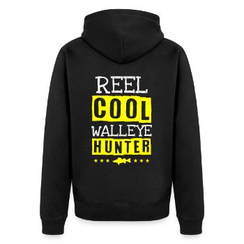 Pikeperch fishing, fish, perch, perch fishing - Unisex Premium Organic Zip Hoodie - black - Back - Nico (187cm)