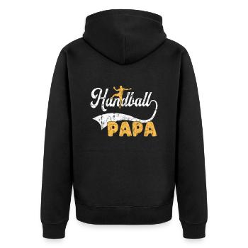 Papa Handball - Veste à capuche bio Premium Unisexe - noir - Dos - Nico (187cm)