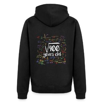 20 ans de mathématiques mathématiques - Veste à capuche bio Premium Unisexe - noir - Dos - Nico (187cm)