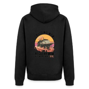 Cruise Trip - Unisex Premium Organic Zip Hoodie - black - Back - Nico (187cm)