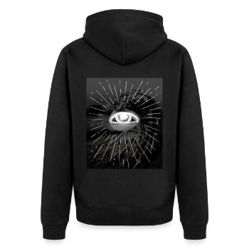 Eye God Water Wave Creation Divine God - Unisex Premium Organic Zip Hoodie - black - Back - Nico (187cm)