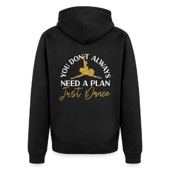 Ballet Dancer Dance Girl Ballerina - Unisex Premium Bio Zip Hoodie - Schwarz - Hinten - Nico (187cm)
