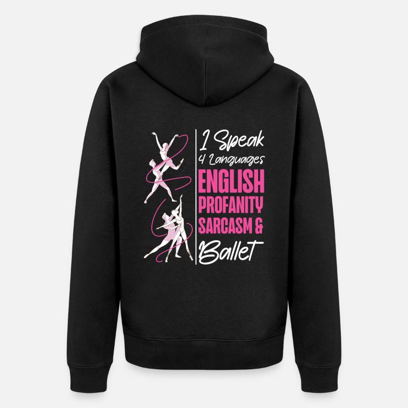 Ballet Danseuse Danse Ballerine - Veste à capuche bio Premium Unisexe - noir
