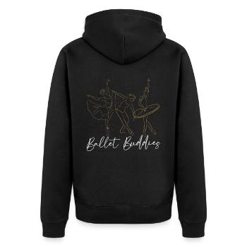 Ballet Dancer Dance Girl Ballerina - Unisex Premium Bio Zip Hoodie - Schwarz - Hinten - Nico (187cm)