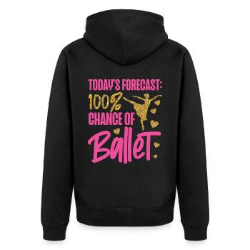 Ballet Danseuse Danse Ballerine - Veste à capuche bio Premium Unisexe - noir - Dos - Nico (187cm)