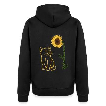 Best Cat Mom Ever - Unisex Premium Organic Zip Hoodie - black - Back - Nico (187cm)