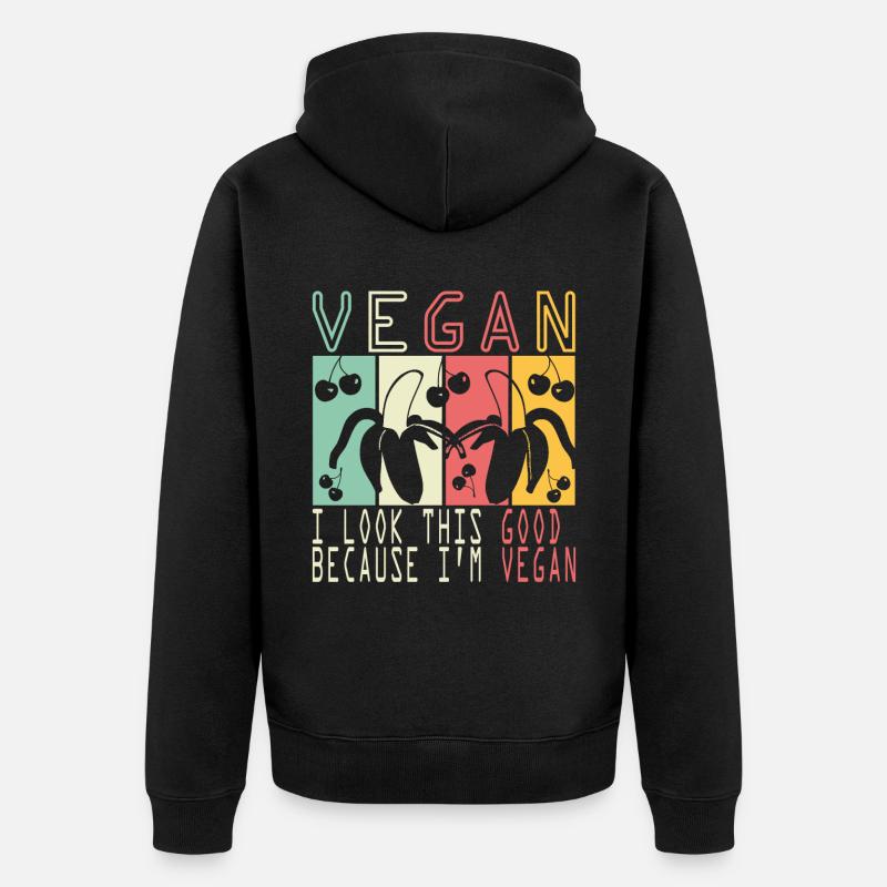 Végétalien - Veste à capuche bio Premium Unisexe - noir