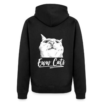 Yuck Cats Dog Lover Puppy Dicton Animal - Veste à capuche bio Premium Unisexe - noir - Dos - Nico (187cm)