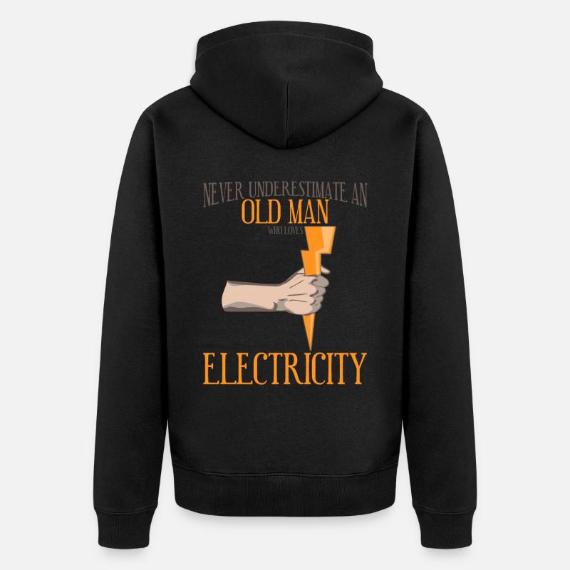 Electrician Electronics Technician Electrical Engineering - Unisex Premium Organic Zip Hoodie - black