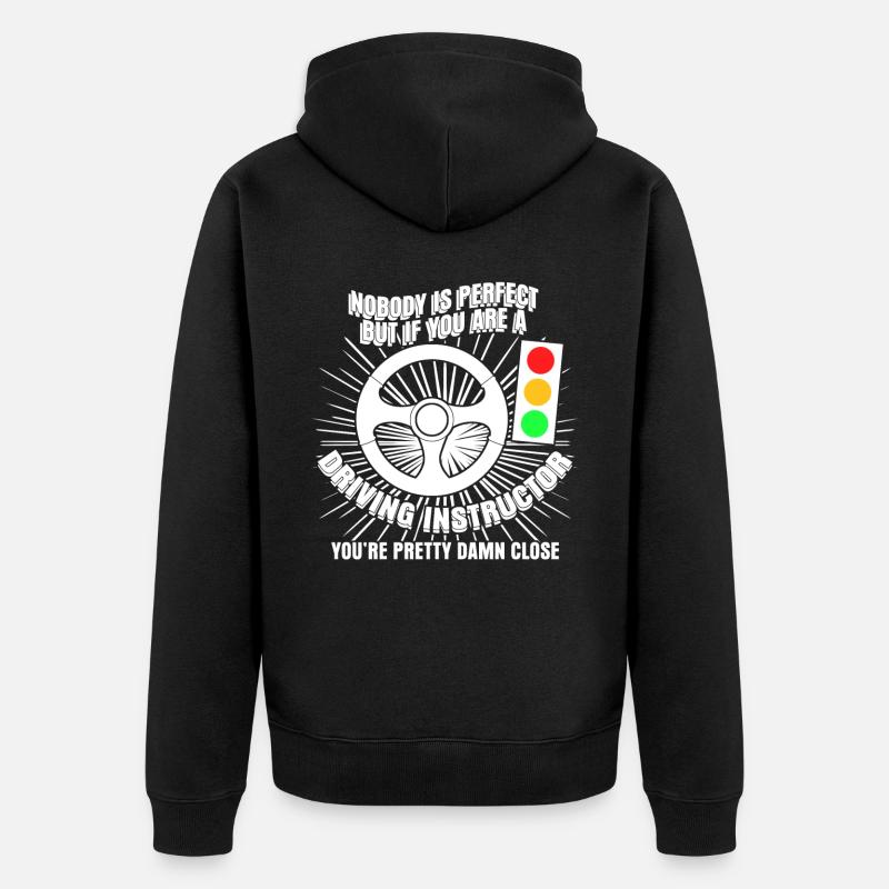 Moniteur d’auto-école Telling blague - Veste à capuche bio Premium Unisexe - noir