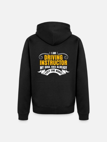 Driving Instructor Driving School - Unisex Premium Organic Zip Hoodie - black