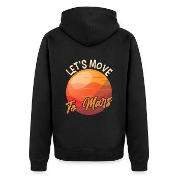 Departure to Mars Space Planet Astronaut - Unisex Premium Organic Zip Hoodie - black - Back - Nico (187cm)