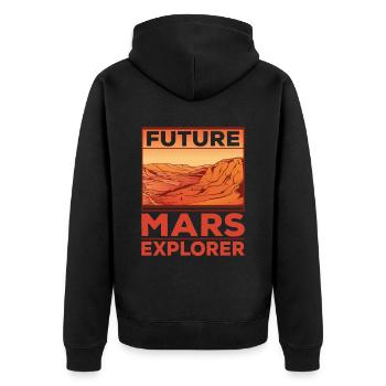 Future Mars Explorers Astronaut Planet - Veste à capuche bio Premium Unisexe - noir - Dos - Nico (187cm)