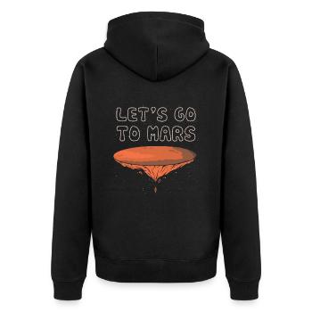 Allons à la planète Mars Space Astronaut - Veste à capuche bio Premium Unisexe - noir - Dos - Nico (187cm)