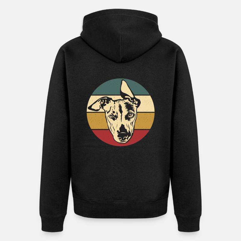 Whippet - Unisex Premium Bio Zip Hoodie - Schwarz