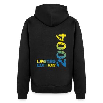 2004 Édition Limitée Anniversaire Cadeau Femme Mari - Veste à capuche bio Premium Unisexe - noir - Dos - Nico (187cm)