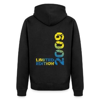 2009 Édition Limitée Anniversaire Cadeau Femme Mari - Veste à capuche bio Premium Unisexe - noir - Dos - Nico (187cm)